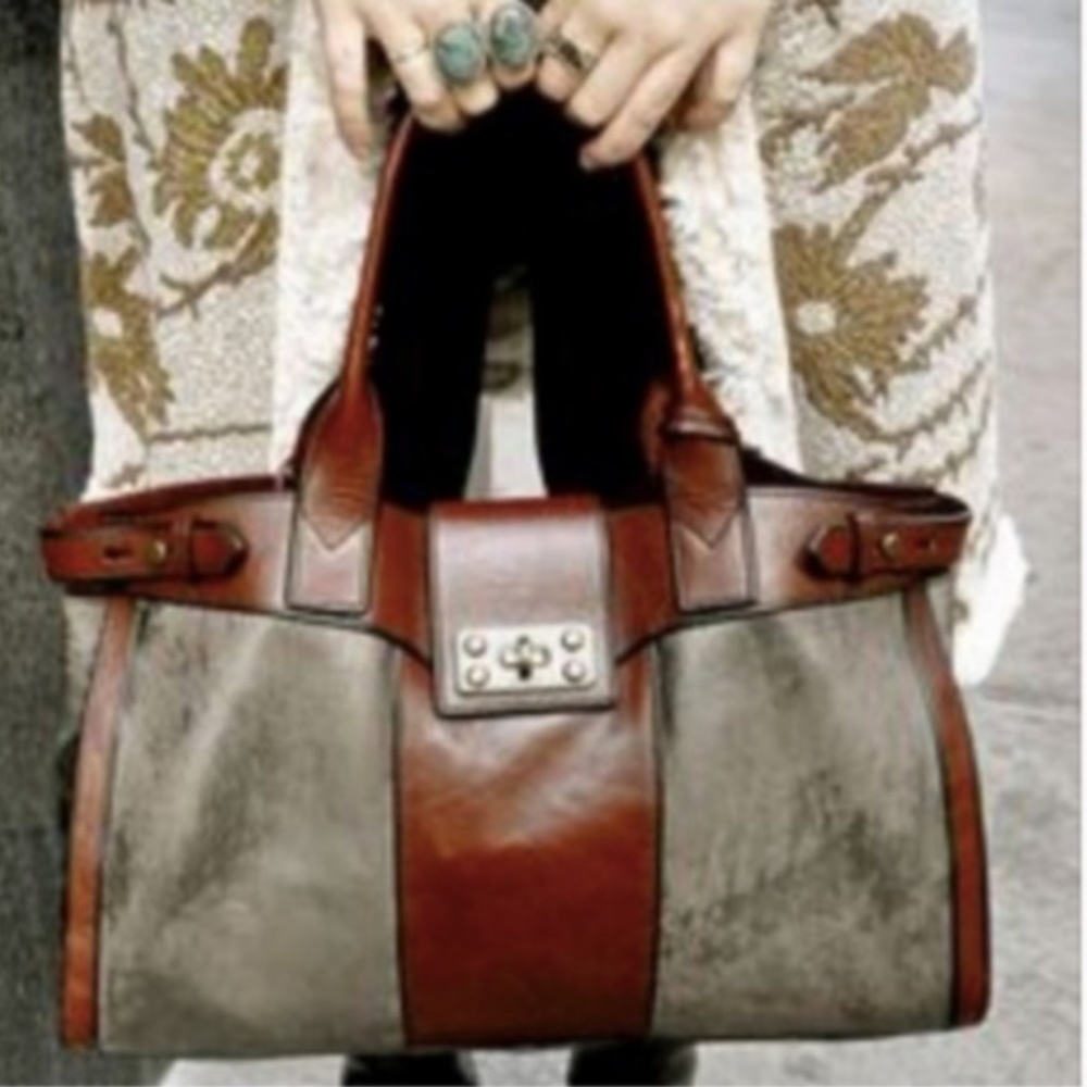 Fossil Vintage Re-Issue {Vri} Cognac Satchel - image 1